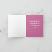 Er gegen Affe zum Geburtstag Karte (Innenseite)