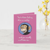 Er gegen Affe zum Geburtstag Karte (Gelbe Blume)