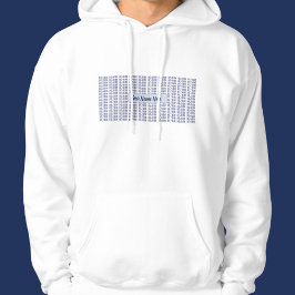 Er Geschlecht Pronomen in Blue Wiederholung Hoodie
