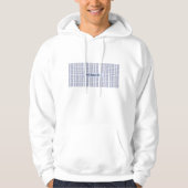 Er Geschlecht Pronomen in Blue Wiederholung Hoodie (Vorderseite)
