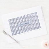 Er Geschlecht Pronomen in Blue Wiederholung Rechteckiger Aufkleber (Umschlag)