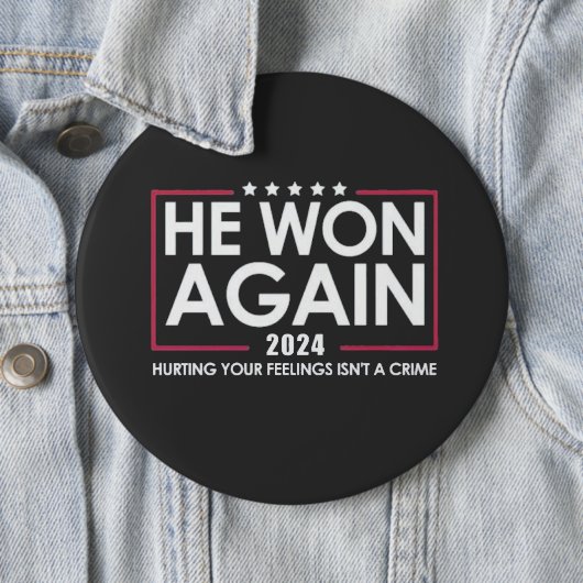 Er gewann 2024 wieder Trump Inaguration 2025 Button (Beispiel)