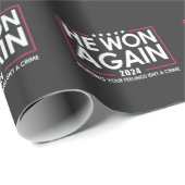 Er gewann 2024 wieder Trump Inaguration 2025 Geschenkpapier (Rolleneckpunkt)