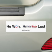 Er gewann. Amerika verlor Autoaufkleber (Auf Auto)