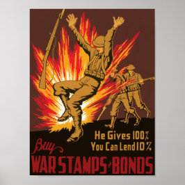 Er gibt 100% ~ Sie können leihen 10% Poster