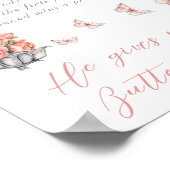 Er gibt Butterfliegen Tee-Flora-Duschring-Spiel Poster (Ecke)