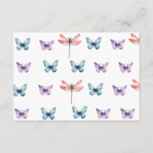 Er gibt Butterflies-Brautparty-Rezept-Anfrage Begleitkarte (Rückseite)