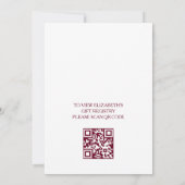 Er gibt ihr Schmetterlinge | Qr Code Brautparty Einladung (Rückseite)