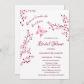 Er gibt ihr Schmetterlinge | Qr Code Brautparty Einladung (Vorne/Hinten)