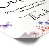 Er gibt ihrem Schmetterling Ratschlag Brautparty-Z Poster (Ecke)