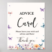 Er gibt ihrem Schmetterling Ratschlag Brautparty-Z Poster (Vorne)