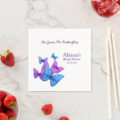 Er gibt ihren Schmetterlingen Brautparty Elegant Serviette (Beispiel)