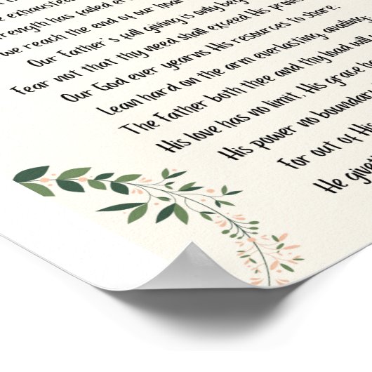 Er gibt mehr Grace Matte Poster (Ecke)