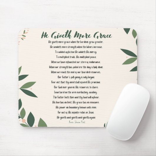 Er gibt mehr Grace Mouse Pad Mousepad (Mit Mouse)