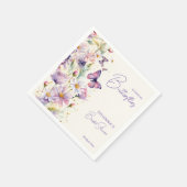 Er gibt mir Brautparty mit Schmetterlingen Serviette (Ecke)