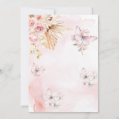 Er gibt mir Butterflies Boho Brautparty Einladung (Rückseite)