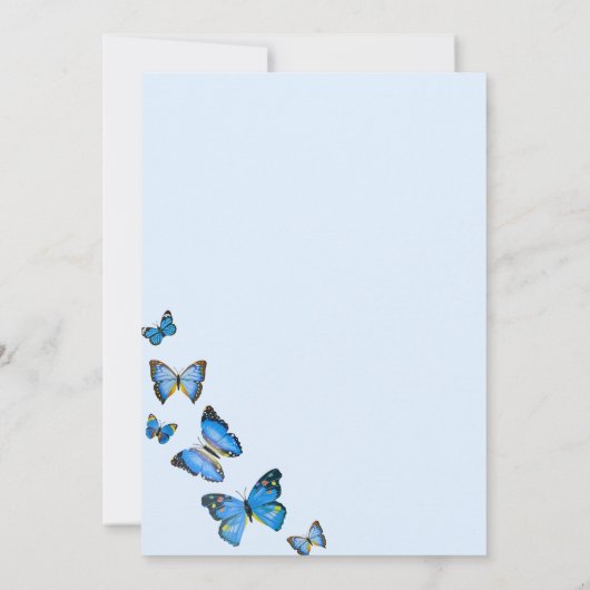 Er gibt mir Butterflies Bridal Dusche Einladung (Rückseite)