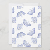 Er gibt mir Butterflies Chinoiserie Brautparty Einladung (Rückseite)