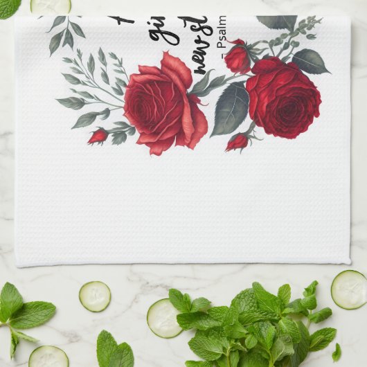 Er gibt mir neue Kraft Geschirrtuch (Gefaltet)