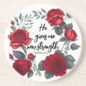 Er gibt mir neue Kraft Getränkeuntersetzer (Vorne)