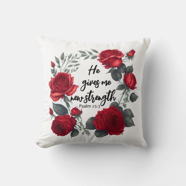 Er gibt mir neue Kraft Kissen (Vorderseite)