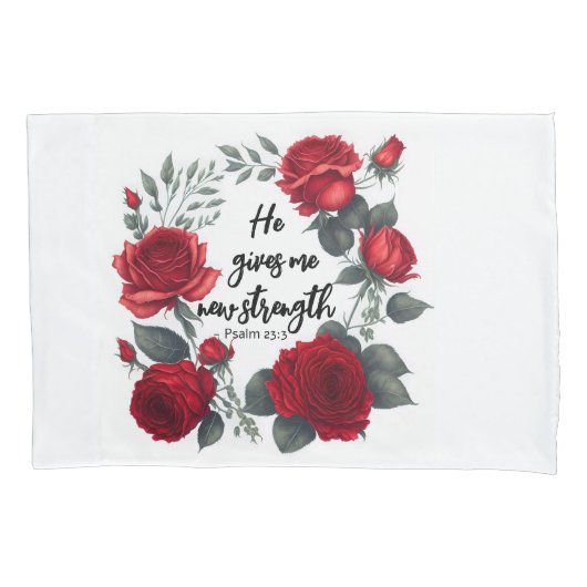 Er gibt mir neue Kraft Kissenbezug (Vorderseite)