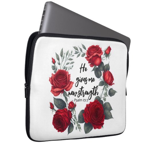 Er gibt mir neue Kraft Laptopschutzhülle (Vorne Rechts)