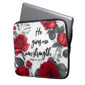 Er gibt mir neue Kraft Laptopschutzhülle (Vorderseite Links)