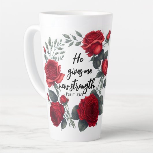 Er gibt mir neue Kraft Milchtasse (Linke Ecke)