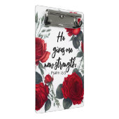 Er gibt mir neue Kraft Mini Klemmbrett (Schrägansicht)