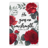 Er gibt mir neue Kraft Mini Klemmbrett (Rückseite)