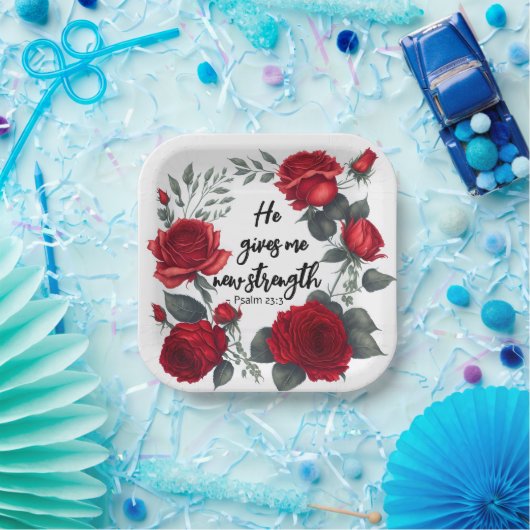 Er gibt mir neue Kraft Pappteller (Party)