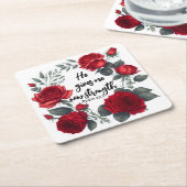 Er gibt mir neue Kraft Rechteckiger Pappuntersetzer (angewinkelt)