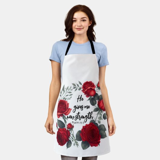 Er gibt mir neue Kraft Schürze (Getragen)