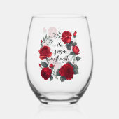 Er gibt mir neue Kraft Weinglas Ohne Stiel (Rückseite)