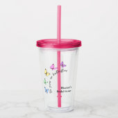 Er gibt mir Schmetterlinge Brautparty Acryltrinkbecher (Vorderseite)