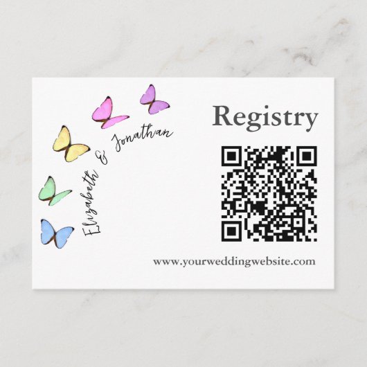 Er gibt mir Schmetterlinge Brautparty Begleitkarte (Vorderseite)