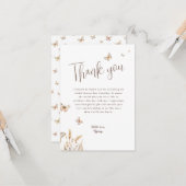 Er gibt mir Schmetterlinge Brautparty Danke Karte (Vorderseite/Rückseite Beispiel)