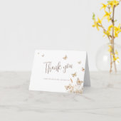 Er gibt mir Schmetterlinge Brautparty Danke Karte (Gelbe Blume)