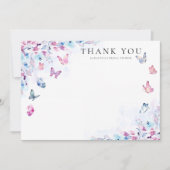 Er gibt mir Schmetterlinge Brautparty Dankeskarte (Vorderseite)