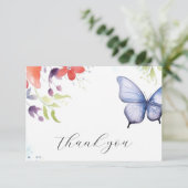 Er gibt mir Schmetterlinge Brautparty Dankeskarte (Stehend Vorderseite)
