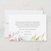 Er gibt mir Schmetterlinge Brautparty Dankeskarte (Rückseite)