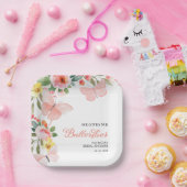 Er gibt mir Schmetterlinge Brautparty Floral Pappteller (Party)