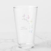 Er gibt mir Schmetterlinge Brautparty Glas (Rückseite)