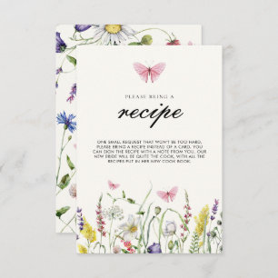 Er gibt mir Schmetterlinge Brautparty Rezept Begleitkarte