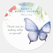 Er gibt mir Schmetterlinge Brautparty Runder Aufkleber (Vorderseite)