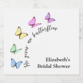 Er gibt mir Schmetterlinge Brautparty Schaumweinetikett (Einzelnes Label)