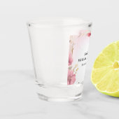 Er gibt mir Schmetterlinge Brautparty Schnapsglas (Links)