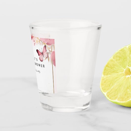 Er gibt mir Schmetterlinge Brautparty Schnapsglas (Rechts)