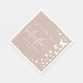 Er gibt mir Schmetterlinge Brautparty Serviette (Ecke)